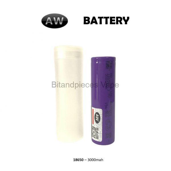 AW 18650 3000mah Battery Bitandpieces Vape next day delivery