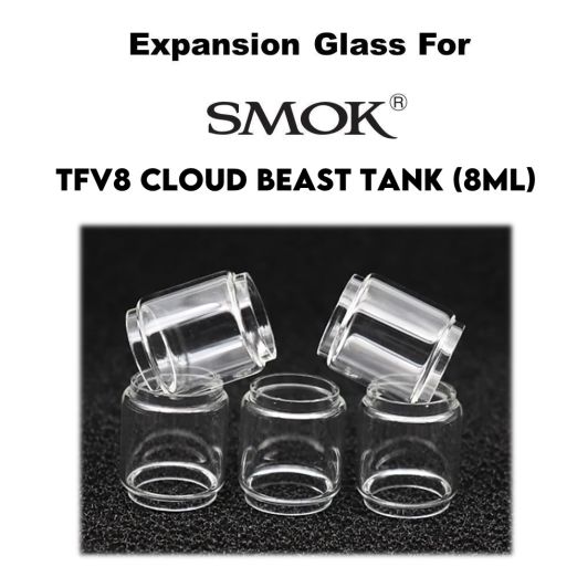Replacement bubble glass for the Smok TFV8 Cloud Beast Tank (8ml)